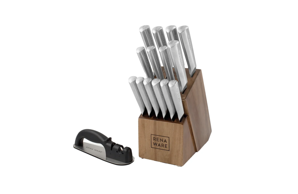 Juego de Cuchillos Serie Élite de 16 piezas Rena Ware con bloque de madera